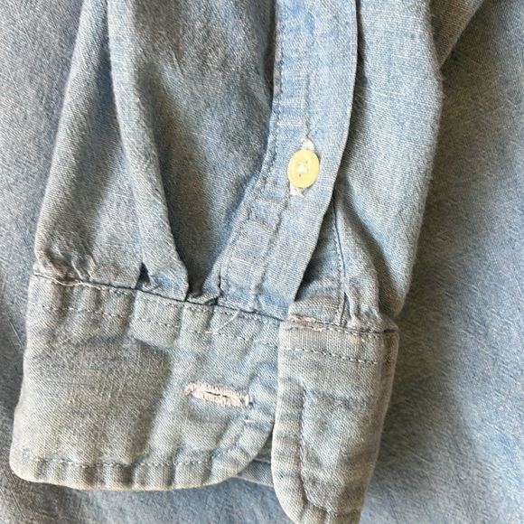 Vintage J Crew Outfitters chambray cotton shirt M - Picture 3 of 7